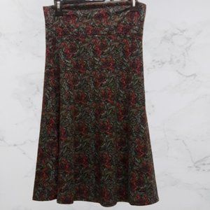 Lularoe Medium Azure Skirt, Medium,  Floral, Green
